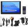 12 Pouces TV Portable,1080P 16: 9LED Mini-télévision Portable Lecteur de télévision numérique avec Chargeur de Voiture 12V pour 