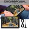 12 Pouces TV Portable,1080P 16: 9LED Mini-télévision Portable Lecteur de télévision numérique avec Chargeur de Voiture 12V pour 