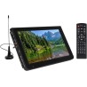 Téléviseur Portable 10 Pouces 16:9 TFT LED 1080P Mini Téléviseur Portable Rechargeable avec Réception Forte, Support Pliable, Té