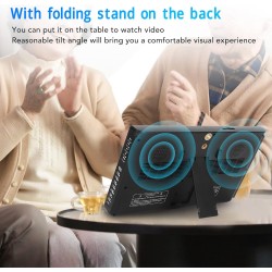 Téléviseur Portable 10 Pouces 16:9 TFT LED 1080P Mini Téléviseur Portable Rechargeable avec Réception Forte, Support Pliable, Té