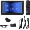 Téléviseur Portable 10 Pouces 16:9 TFT LED 1080P Mini Téléviseur Portable Rechargeable avec Réception Forte, Support Pliable, Té