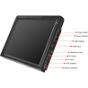 12 Pouces Téléviseur Numérique, Téléviseur Enregistreur Portable avec Support PortUSB, Fente pour Carte SD/MMC Batterie Interne 