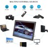 ASHATA Téléviseur Numérique pour Voiture LCD 14 Pouces,Mini-téléviseur Numérique HD 1080P avec 2 Haut-parleurs Stéréo,Téléviseur