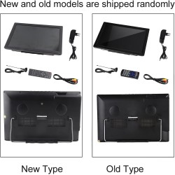 ASHATA Téléviseur Numérique pour Voiture LCD 14 Pouces,Mini-téléviseur Numérique HD 1080P avec 2 Haut-parleurs Stéréo,Téléviseur