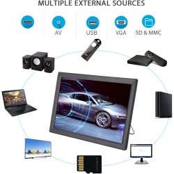 Téléviseur Portable 14 Pouces, 1080P HD TFT LED pour Voiture, écran LCD ATV/UHF/VHF avec Tuner TV Numérique, Prise en de L'enreg