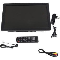 Téléviseur Portable 14 Pouces, 1080P HD TFT LED pour Voiture, écran LCD ATV/UHF/VHF avec Tuner TV Numérique, Prise en de L'enreg