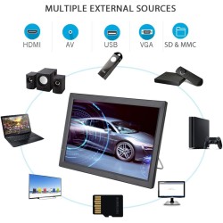 Portable Numérique 14 Pouces LED TV Rechargeable - Écran LCD, Enregistreur HD 1080P, Analogique/Numérique Avec Ports USB, HDMI, 