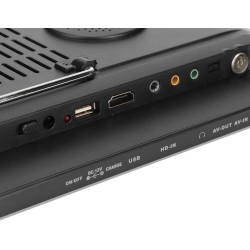 Mini Téléviseur Portable de 16 Pouces, Téléviseur de Voiture Ultra-mince HD 1080P TV Numérique pour les Voyages en Voiture des E