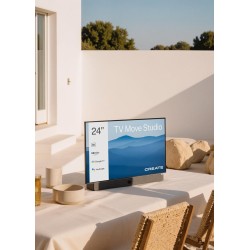 Create / tv move studio/téléviseur smart tv 24' portable/avec batterie jusqu'à 3h, écran antireflet, contrôle vocal, haute défin