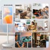 Téléviseur Portable 32 Pouces - écran Tactile 1080p sur roulettes avec Caméra 8 Mpx, Stockage 8 Go + 128 Go, Batterie 10 000 Mah