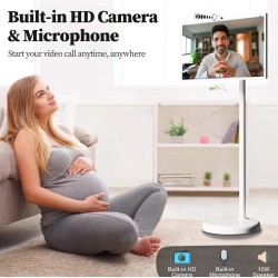 Téléviseur Portable 32 Pouces - écran Tactile 1080p sur roulettes avec Caméra 8 Mpx, Stockage 8 Go + 128 Go, Batterie 10 000 Mah