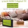 Téléviseur Portable 5 Pouces, 1080P ISDB T Pocket TV Numérique Compact TV, avec Batterie Rechargeable 1500 MAh, Prise en Charge 