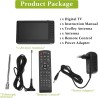 Téléviseur Portable 5 Pouces, 1080P ISDB T Pocket TV Numérique Compact TV, avec Batterie Rechargeable 1500 MAh, Prise en Charge 