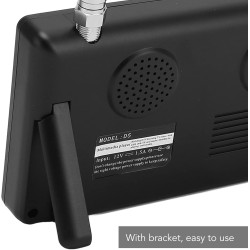 Téléviseur Portable 5 Pouces, 1080P ISDB T Pocket TV Numérique Compact TV, avec Batterie Rechargeable 1500 MAh, Prise en Charge 