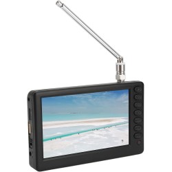 Annadue TV Portable 5 Pouces, Moniteur LCD TV Numérique de Poche Rechargeable avec Tuner, Prise en de la Carte USB/TF, Mini Télé