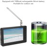 GOWENIC Téléviseur Portable 5 Pouces avec Support, Mini Télévision Numérique Rechargeable 1080p, Conforme ISDB T, pour la Pêche,