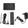 GOWENIC Téléviseur Portable 5 Pouces avec Support, Mini Télévision Numérique Rechargeable 1080p, Conforme ISDB T, pour la Pêche,