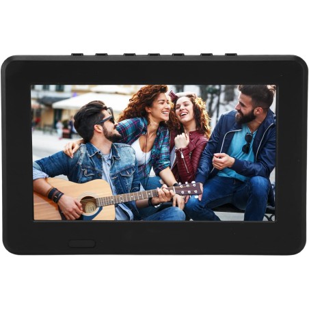 TV Portable 7 Pouces, écran LED TFT TV Numérique pour Voiture, Caravane, Camping, Lecteur Vidéo à Piles Rechargeables avec Téléc
