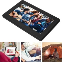 TV Portable 7 Pouces, écran LED TFT TV Numérique pour Voiture, Caravane, Camping, Lecteur Vidéo à Piles Rechargeables avec Téléc