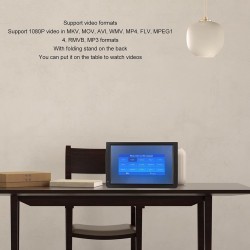TV Portable 12 Pouces, Télévision Numérique ATSC Rechargeable 1080P TFT LED écran HDMI Lecteur Vidéo, Prise en HDMI, AV, USB, En