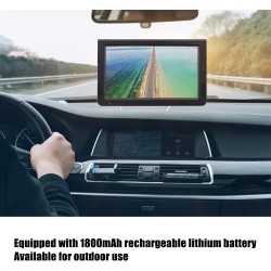 Téléviseur Portable 10 Pouces, Télévision Numérique à Batterie Rechargeable 1080p avec 2 Haut-parleurs, Port USB, Entrée AV, Pet