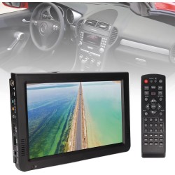 Téléviseur Portable 10 Pouces, Télévision Numérique à Batterie Rechargeable 1080p avec 2 Haut-parleurs, Port USB, Entrée AV, Pet
