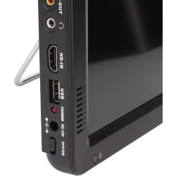 Téléviseur Portable 10 Pouces, Télévision Numérique à Batterie Rechargeable 1080p avec 2 Haut-parleurs, Port USB, Entrée AV, Pet