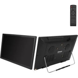 TV Numérique Portable 16 Pouces ATSC, Lecteur Vidéo HDMI avec Support, Kit de Télévision Numérique Haute Sensibilité, Vidéo 1080