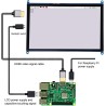 ASHATA pour L'écran D'affichage, 10 Pouces 1024 X 600 IPS HD HDMI Commutateur de Rétroéclairage D'écran avec Fonction Tactile, p