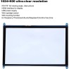 ASHATA pour L'écran D'affichage, 10 Pouces 1024 X 600 IPS HD HDMI Commutateur de Rétroéclairage D'écran avec Fonction Tactile, p