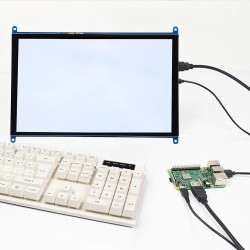 ASHATA pour L'écran D'affichage, 10 Pouces 1024 X 600 IPS HD HDMI Commutateur de Rétroéclairage D'écran avec Fonction Tactile, p