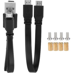 ASHATA pour L'écran D'affichage, 10 Pouces 1024 X 600 IPS HD HDMI Commutateur de Rétroéclairage D'écran avec Fonction Tactile, p