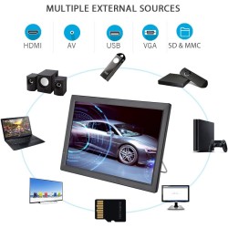 Téléviseur numérique de Voiture, 1080P HD ATV/UHF/VHF Tuner Haute sensibilité Portable Enregistrement de Programme TV Téléviseur