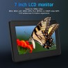 Cuifati TV Portable, écran LED 7 Pouces, Mini Portable Prend en MKV AVI MP4, TV de Voiture pour Camping, Randonnée, Maison,en Pl