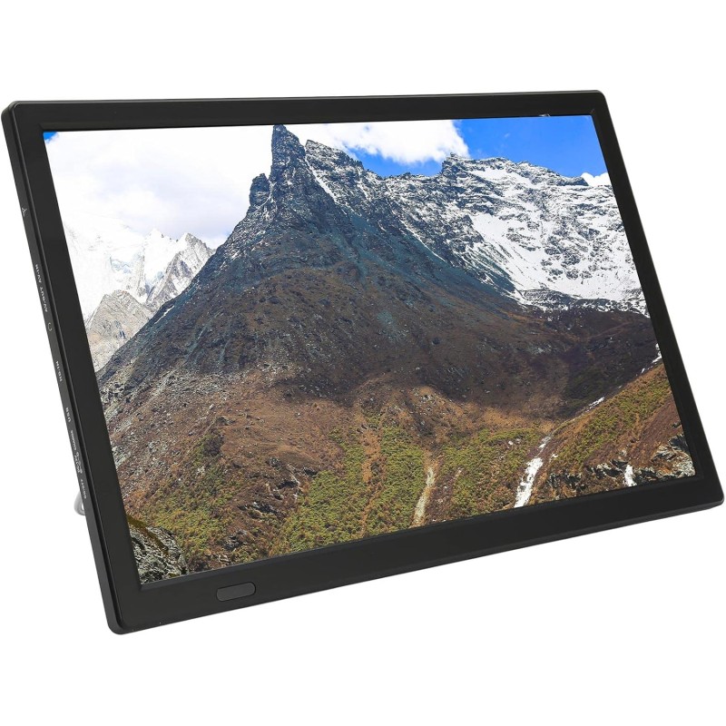 Moniteur LED TV Portable 16 Pouces, écran HD LED TV avec Batterie au Lithium Rechargeable, pour Voiture, Caravane, Camping, Exté