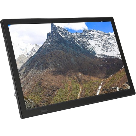 Moniteur LED TV Portable 16 Pouces, écran HD LED TV avec Batterie au Lithium Rechargeable, pour Voiture, Caravane, Camping, Exté