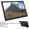 Moniteur LED TV Portable 16 Pouces, écran HD LED TV avec Batterie au Lithium Rechargeable, pour Voiture, Caravane, Camping, Exté
