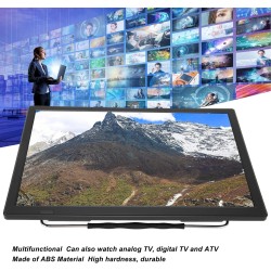 Moniteur LED TV Portable 16 Pouces, écran HD LED TV avec Batterie au Lithium Rechargeable, pour Voiture, Caravane, Camping, Exté