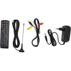 Moniteur LED TV Portable 16 Pouces, écran HD LED TV avec Batterie au Lithium Rechargeable, pour Voiture, Caravane, Camping, Exté