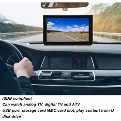 Téléviseur Numérique ISDB 10 Pouces, Téléviseur LED Portable 1024 X 600 avec Ventouse et Chargeur de Voiture 12 V pour Voiture D