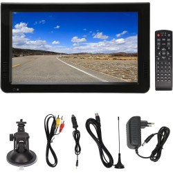 Téléviseur Numérique ISDB 10 Pouces, Téléviseur LED Portable 1024 X 600 avec Ventouse et Chargeur de Voiture 12 V pour Voiture D