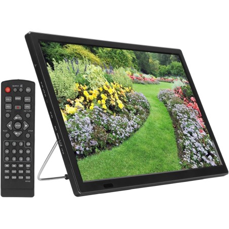 Téléviseur numérique portable 16 pouces, écran TFT HD 1080p, téléviseur LED TNT, signal rechargeable, moniteur de télévision num