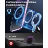 Miracase [2 en 1] Support Telephone Voiture pour Magsafe 2025 Super Magnétique 360°Rotation Aimant Telephone Voiture pour iPhone