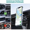 Miracase Support Téléphone Voiture, 2025 Clip D'aération en Métal Aimant, [6X] N52 NdFeB Magnetique Porte Telephone Compatible a