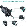 Miracase Support Téléphone Voiture, 2025 Clip D'aération en Métal Aimant, [6X] N52 NdFeB Magnetique Porte Telephone Compatible a