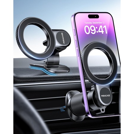 Support de téléphone Portable pour Voiture Magsafe - Aimant de téléphone Portable avec 20 aimants N55 - Support Universel pour t
