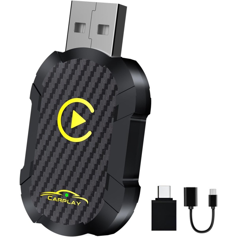 Carplay adaptateur sans fil, Mise à Niveau 2025 USB carplay , convertir carplay filaire en carplay sans fil, adaptateur sans fil