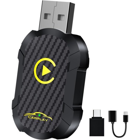 Carplay adaptateur sans fil, Mise à Niveau 2025 USB carplay , convertir carplay filaire en carplay sans fil, adaptateur sans fil