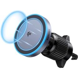 Uvert magflow qi2 15w support téléphone voiture induction compatible avec magsafe iphone 17 16 15 14 13 12 air plus pro max port
