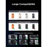 Uvert magflow qi2 15w support téléphone voiture induction compatible avec magsafe iphone 17 16 15 14 13 12 air plus pro max port